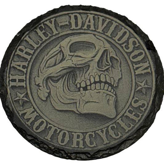 Laser Etched Harley Davidson Coaster